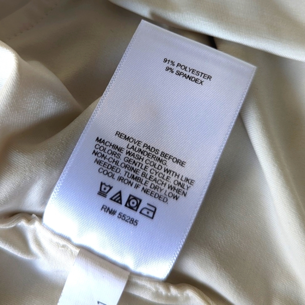 Express White Strapless Ruched Sweetheart Top - Picture 9 of 9